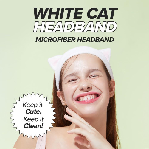 I Dew Care White Cat Headband