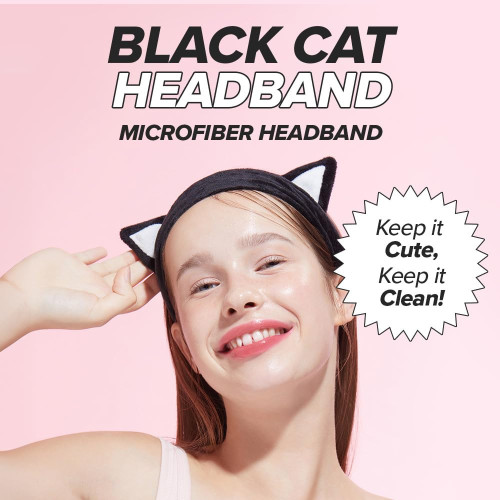 I Dew Care Black Cat Headband