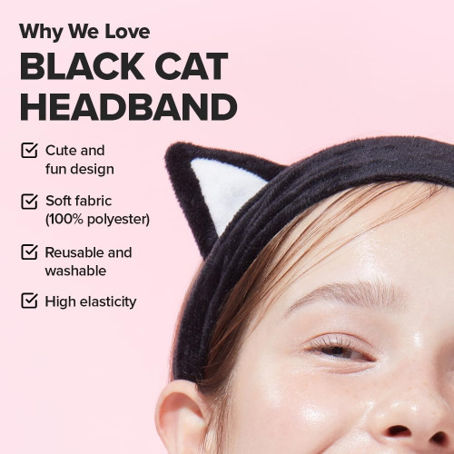 I Dew Care Black Cat Headband