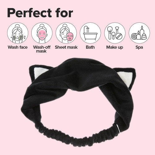 I Dew Care Black Cat Headband