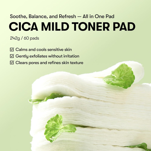VT Cosmetics Cica Mild Toner Pad 60ks